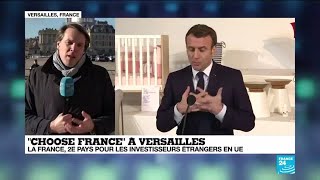 quotChoose Francequot à Versailles  près de 4 milliards deuros vont être investis en France [upl. by Airotkiv881]