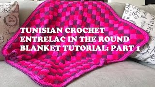 Part 1 How To Entrelac In the Round Tunisian Crochet Tutorial [upl. by Sebastiano]