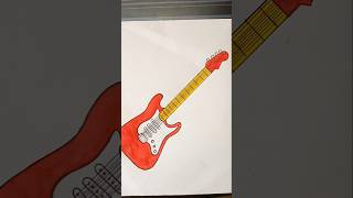 Guitar Drawing ✨ art drawing howto easy sketch painting artist artwork guitar shorts [upl. by Ycnaf785]