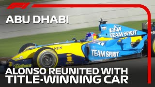 Fernando Alonso Reunited With Renault R25  2020 Abu Dhabi Grand Prix [upl. by Reinald162]