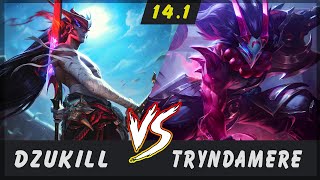 Dzukill  Yone vs Tryndamere TOP Patch 141  Yone Gameplay [upl. by Latonia]