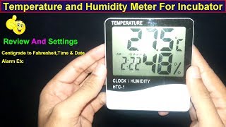 Best quotTemperature and Humidity Meterquot For Incubator  HTC 1 Review And Settings [upl. by Ecirtnahs476]