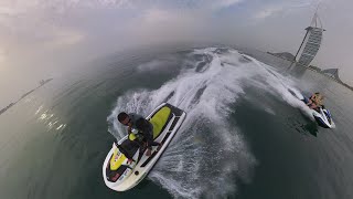 Exploring Dubais Skyline on a HighSpeed Jet Ski With Burj Khalifa View [upl. by Alyse508]