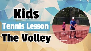 Practicing the Volley  Kids Tennis Lesson [upl. by Brady]