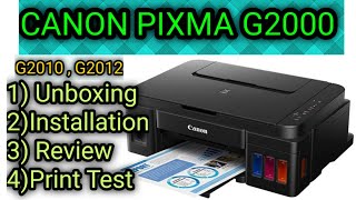 UNBOXING CANON G2000 PRINTER SETUP amp PHOTO PRINT TEST HINDI [upl. by Harewood]