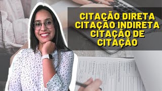 Lógica da escrita científica Citações direta indireta e citação de citação [upl. by Conan]