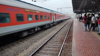 NON STOP 11055 GODAN EXPRESS Crossing JL trending wap7 indianrailways train rails indiantrain [upl. by Narmak]