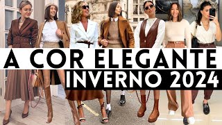 🔴COMO USAR A COR MAIS ELEGANTE DA MODA INVERNO 2024 o marrom [upl. by Niriam406]