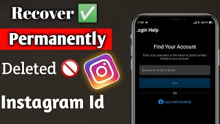 How To Recover Permanently Deleted Instagram Account  Recover Delete Instagram Account 2021 [upl. by Eden]