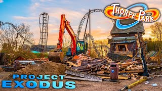 LOGGERS LEAP Station DEMOLISHED at THORPE PARK for PROJECT EXODUS [upl. by Ellord]