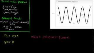 PDE 11  Wave equation dAlembert examples [upl. by Lyons]