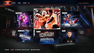 WWE 2K24 Main Menu Selection Screen Ratings Arenas Unlockables Referees amp More [upl. by Garett]