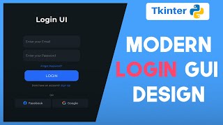 INTERFAZ de LOGIN MODERNA con PYTHON 🐍  Desarrollo de GUI en Python con Tkinter amp CTk 👨🏾‍💻 [upl. by Joon]