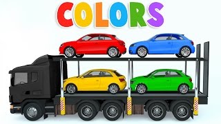 Colors for Children with Car Transporter Car Toys  Colours for Kids [upl. by Akiria251]