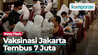 Vaksinasi di Jakarta Tembus Angka 7 Juta Anies Sesuai Target Presiden [upl. by Nolte76]