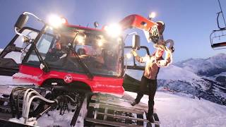 PistenBully 600w snow cat adventure Alpe dHuez [upl. by Boykins]