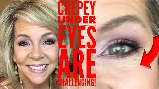 Over 50  My New Under Eye Crepey Eye Fix [upl. by Atidnan]