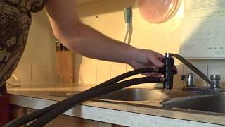 How to attach the Unicouple Hose for a Portable Dishwasher to a regular faucet [upl. by Kristofer]