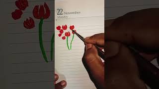 drawing 🎨 how 🌷 draw easy flower drawing 🌷 [upl. by Eseilana]