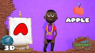 The Letter A Hip Hop Song  Alphabet Rap Song A  Z  Nursery Rhymes 3D Animation  Rap Kids Songs [upl. by Spillihp708]