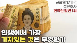 한국인들이 가장 가치있게 여기는 것은 [upl. by Princess859]