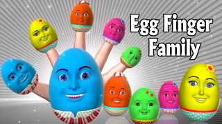 Finger Family Nursery Rhymes  Egg Finger Family song  3D Finger Family Rhymes amp Kids songs [upl. by Ennaul]