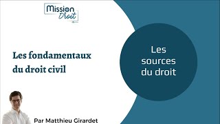 Les sources du droit [upl. by Levy]