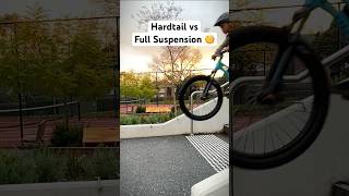 Hardtail vs Full Suspension Huck to Flat Test 🚴 mtb hardtail [upl. by Petronille]