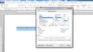Espacement caractères dans Word [upl. by Eednar]