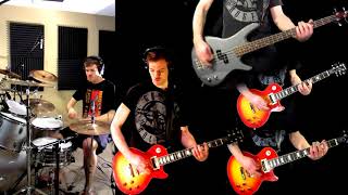 Locomotive Complicity  Guns N Roses Guitar Solo Bass Piano Drum Cover  Tabs [upl. by Weldon]