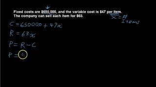 CostRevenueProfit Word Problem [upl. by Apfel]