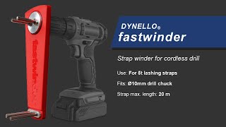 DYNELLO® fastwinder  Strap winder for cordless drill  Profi strap winder [upl. by Hairas]