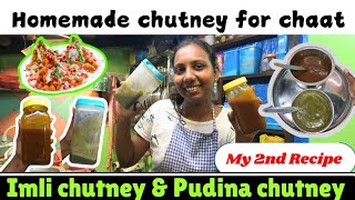 Chutneys For ChaatDate amp Tamarind Chutney Mint amp Coriander Chutney imlichutney konkanivideos [upl. by Aierbma]