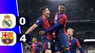 ¡GOLEADA BLAUGRANA EN EL CLÁSICO REAL MADRID 0 BARCELONA 4 ⚽ JORNADA 11 LIGA ESPAÑA  REY DEPORTIVO [upl. by Toy682]