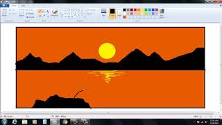 How to draw a beautiful scenery in computer [upl. by Araht916]