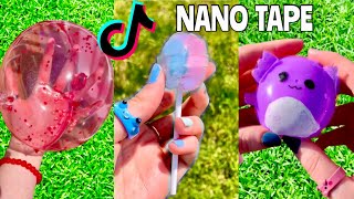 DIY NANO TAPE BALLOON amp NANO BUBBLE SQUISHMALLOWS 😱🫧 How to Make a Nano Tape Squishy Compilation [upl. by Kared965]