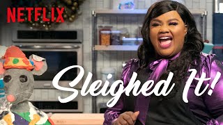 Nicole Byer Tries To Bake a Giant Mouse  Sleighed It  Full Episode  Netflix [upl. by Ev]