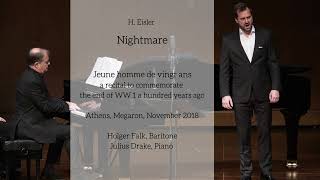 Nightmare  Hanns Eisler  Holger Falk amp Julius Drake [upl. by Eadie]