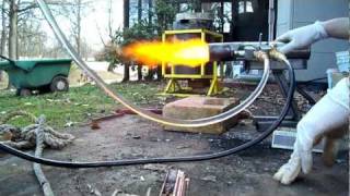 Siphon Oil burner running on 100 waste motor oil [upl. by Mohl]