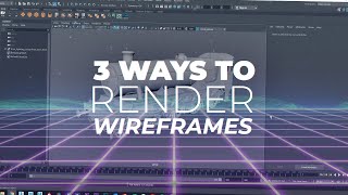 3 Ways to Render Wireframes in Maya [upl. by Ahsienel]