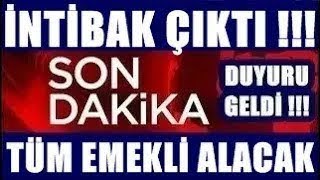 EMEKLÄ° MAAÅI ARTTI  Ä°NTÄ°BAK TABAN MAAÅ DÃœZENLENDÄ° SSK BAÄKUR DUL YETÄ°M SON DAKÄ°KA [upl. by Annovoj762]