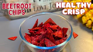 Beetroot Chips  Crispy Crunchy Beetroot Snack  Healthy Crisp at Home  Munchies  Madhooskitchen [upl. by Atinaujnas]