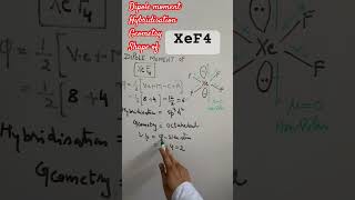 Dipole moment of XeF4  Hybridisation of XeF4 shape of XeF4 [upl. by Worden]