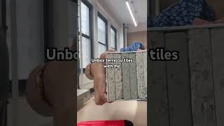 UNBOXING Terrazzo Tiles renovation interiordesign homeimprovement nyc renovationcompany tiles [upl. by Brnaba]