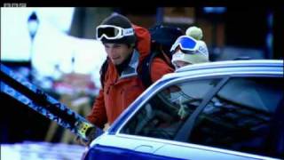 Audi RS6 vs Skiers French Alps Race  Top Gear [upl. by Dlarrej]