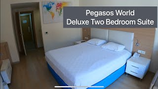 Two Bedroom Deluxe Suite  Pegasos World Resort Side [upl. by Anaile277]