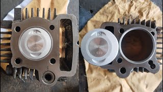 Bike cylinder reboring process  PakhtoonEngineer [upl. by Adnawt]