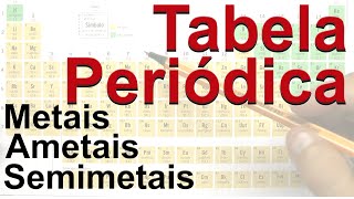 Tabela periódica  Metais ametais e semimetais [upl. by Adnoved]