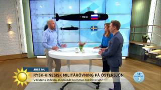 Världens störa atomubåt i Östersjön  Nyhetsmorgon TV4 [upl. by Toogood]