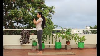 Yogic Surya ☀️ Namaskar  Sun Salutations  10 Step method  SVYASA way with prayer and chanting [upl. by Eric]